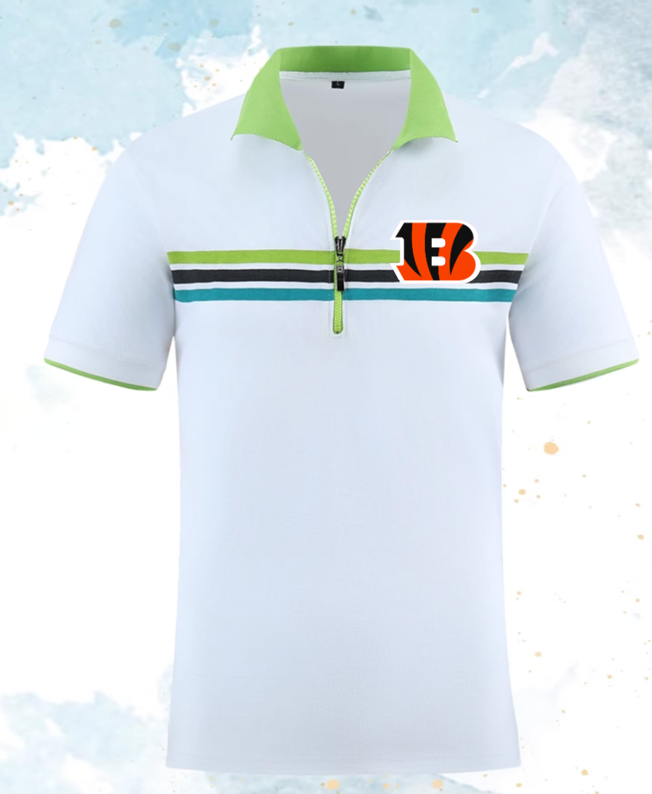 Cincinnati Bengals white #17 Men 2025 NFL polo T shirt